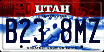 UT license plate B238MZ