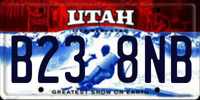 UT license plate B238NB
