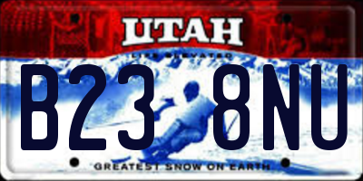 UT license plate B238NU
