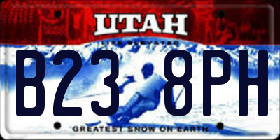 UT license plate B238PH