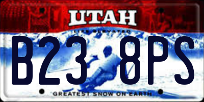UT license plate B238PS