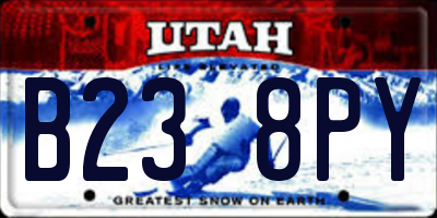 UT license plate B238PY