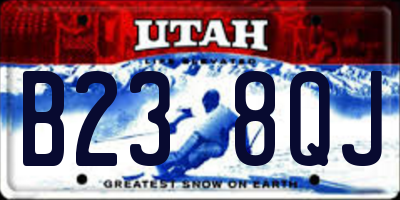 UT license plate B238QJ
