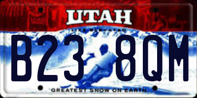 UT license plate B238QM