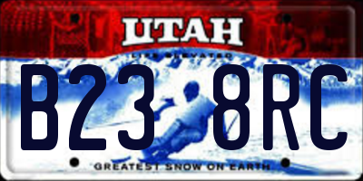 UT license plate B238RC