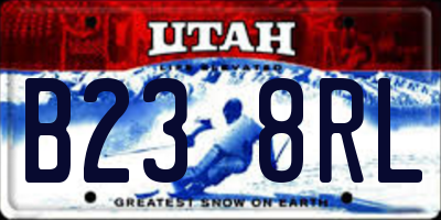 UT license plate B238RL
