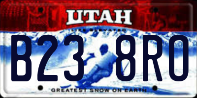 UT license plate B238RO