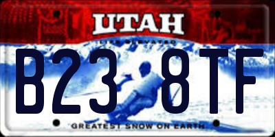 UT license plate B238TF