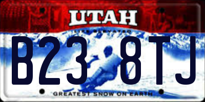 UT license plate B238TJ