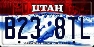 UT license plate B238TL