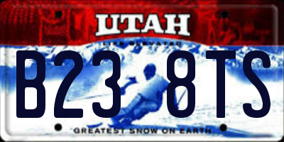 UT license plate B238TS