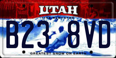 UT license plate B238VD