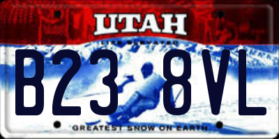 UT license plate B238VL