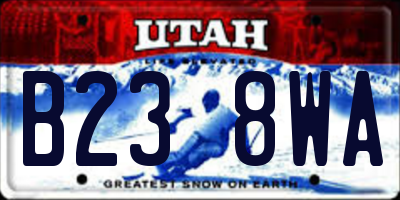 UT license plate B238WA