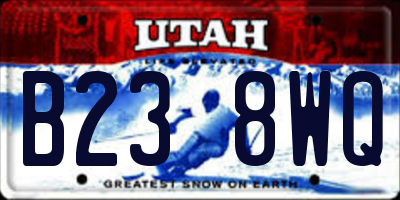 UT license plate B238WQ
