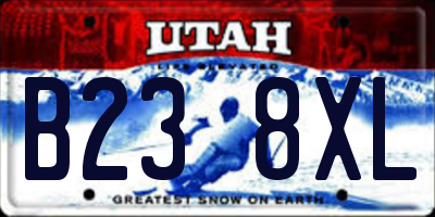 UT license plate B238XL
