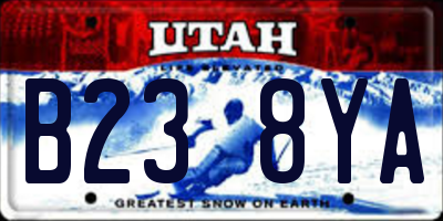 UT license plate B238YA