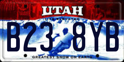 UT license plate B238YB