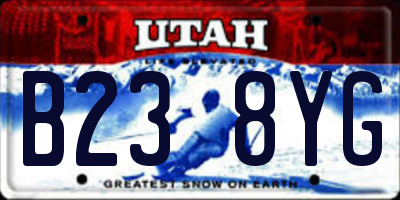 UT license plate B238YG