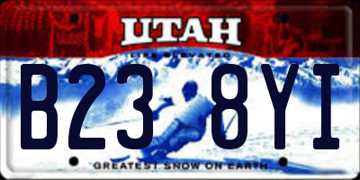 UT license plate B238YI