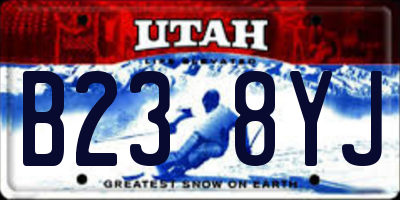 UT license plate B238YJ