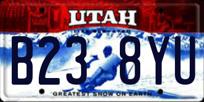 UT license plate B238YU