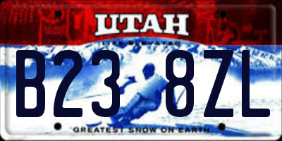 UT license plate B238ZL