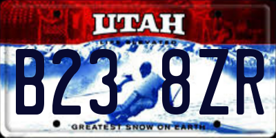 UT license plate B238ZR