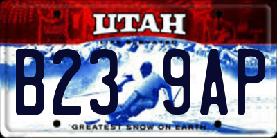 UT license plate B239AP