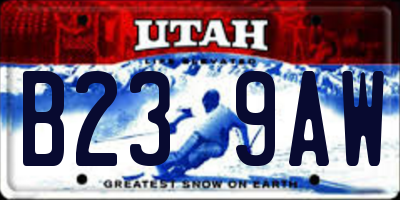 UT license plate B239AW
