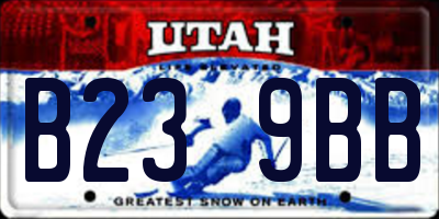 UT license plate B239BB