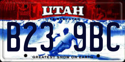 UT license plate B239BC
