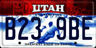 UT license plate B239BE