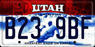 UT license plate B239BF