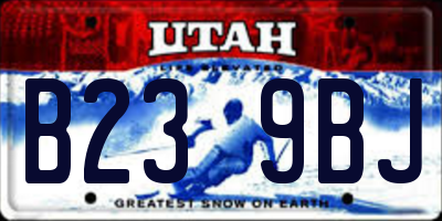 UT license plate B239BJ