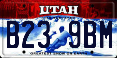 UT license plate B239BM