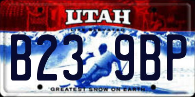 UT license plate B239BP