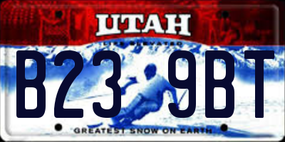 UT license plate B239BT