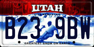 UT license plate B239BW
