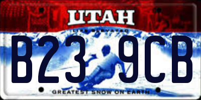 UT license plate B239CB