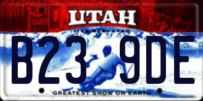 UT license plate B239DE