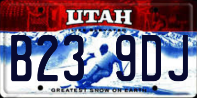 UT license plate B239DJ