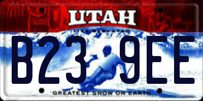 UT license plate B239EE