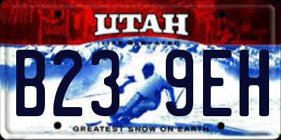 UT license plate B239EH