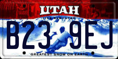 UT license plate B239EJ