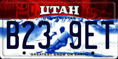 UT license plate B239ET