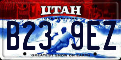 UT license plate B239EZ
