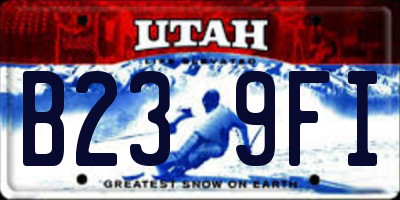 UT license plate B239FI