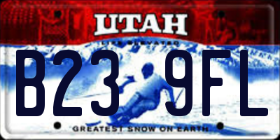 UT license plate B239FL