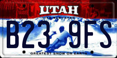 UT license plate B239FS